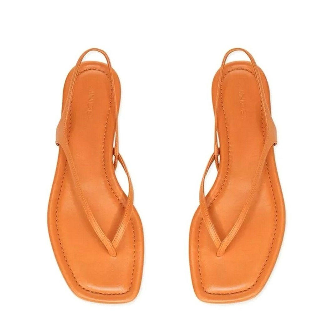 Vince Deana Leather Slingback Thong Strappy Sandals